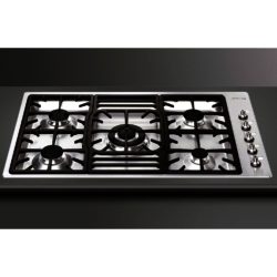 Smeg PGF95-4 Classic 5 Burner Ultra Low Profile Gas Hob in Stainless Steel